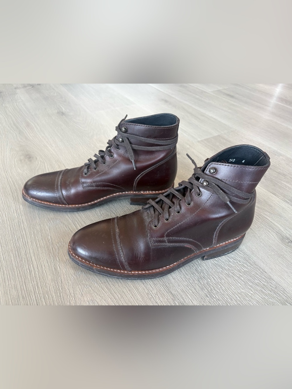 Thursday Boot Co. Men's Leather Lace-Up Boots - Dark Brown